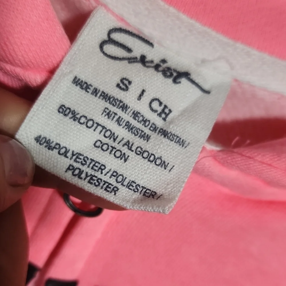 Exist Pink and White Hoodie